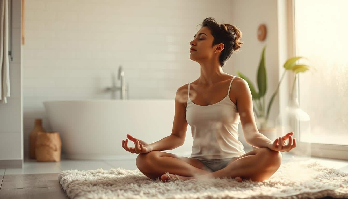 Meditation for parents during shower for stress relief