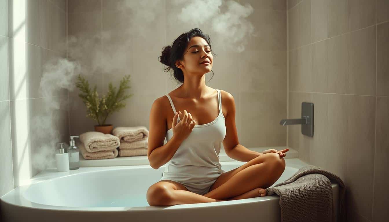 mindfulness techniques for parental stress relief in shower