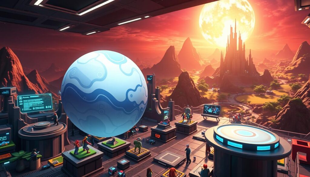 A vibrant, photorealistic 3D render of the Lua programming language logo, prominently featured in a Roblox game development environment. The logo, with its distinct moon-like shape and intricate patterns, hovers above a highly detailed, interactive Roblox game scene. The foreground showcases a diverse range of Roblox game objects, such as dynamic platforms, interactive characters, and intricate scripting interfaces. The middle ground features a sleek, futuristic Roblox studio workspace, complete with holographic displays and cutting-edge development tools. The background depicts a vast, immersive Roblox world, with lush landscapes, towering structures, and a captivating sense of depth and scale. Lighting is dramatic, with a cinematic, high-contrast style that enhances the sense of depth and emphasizes the technical aspects of Lua scripting within Roblox. A vibrant, photorealistic 3D render of the Lua programming language logo, prominently featured in a Roblox game development environment. The logo, with its distinct moon-like shape and intricate patterns, hovers above a highly detailed, interactive Roblox game scene. The foreground showcases a diverse range of Roblox game objects, such as dynamic platforms, interactive characters, and intricate scripting interfaces. The middle ground features a sleek, futuristic Roblox studio workspace, complete with holographic displays and cutting-edge development tools. The background depicts a vast, immersive Roblox world, with lush landscapes, towering structures, and a captivating sense of depth and scale. Lighting is dramatic, with a cinematic, high-contrast style that enhances the sense of depth and emphasizes the technical aspects of Lua scripting within Roblox.